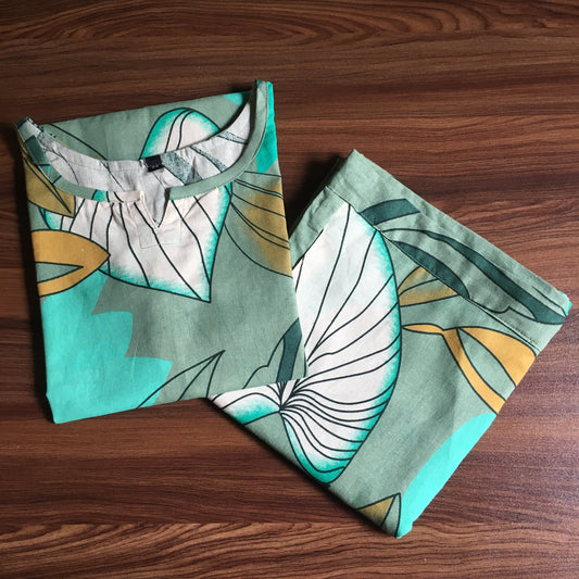 Lotus Leaf - Sea Green - Cord Set - Pure Cotton