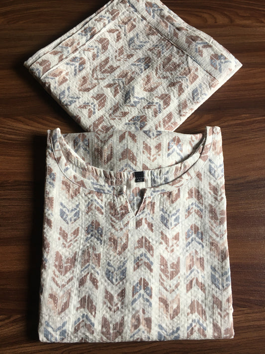 Katha Arrow - Brown Grey - Cord Set - Pure Cotton