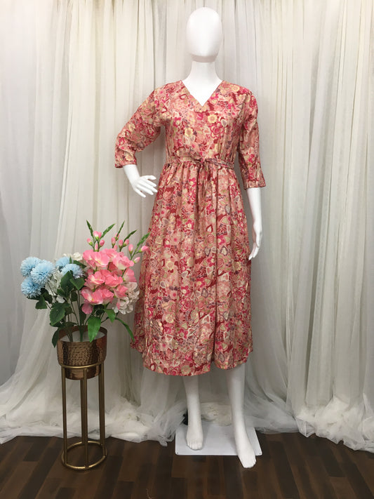 New York Style - Red Pink White  - Maternity Wear  - Soft Rayon