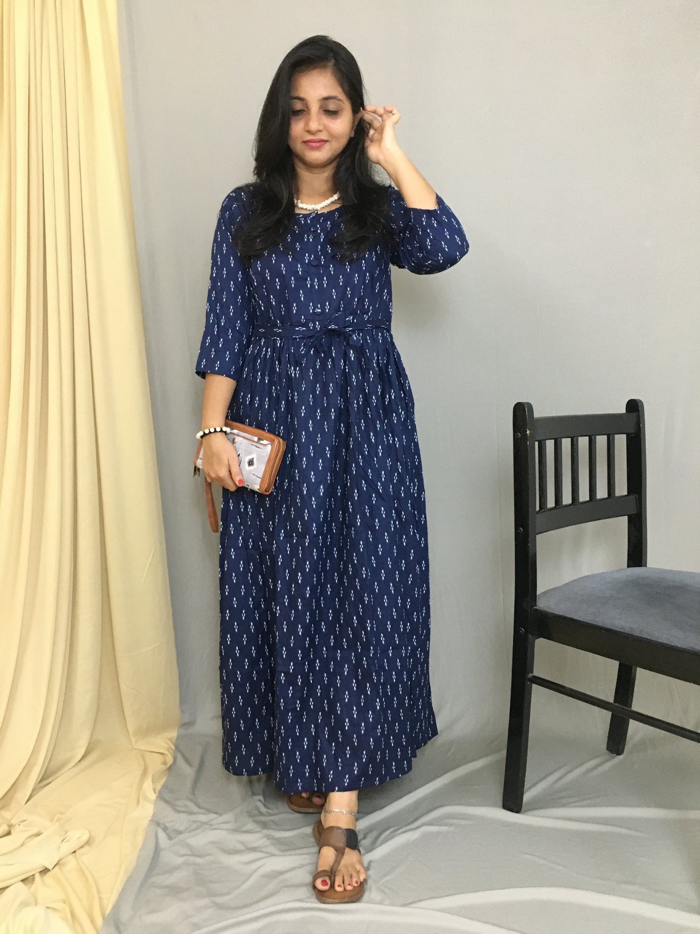 Indigo Fine - Maternity Kurti with Feeding Zips
