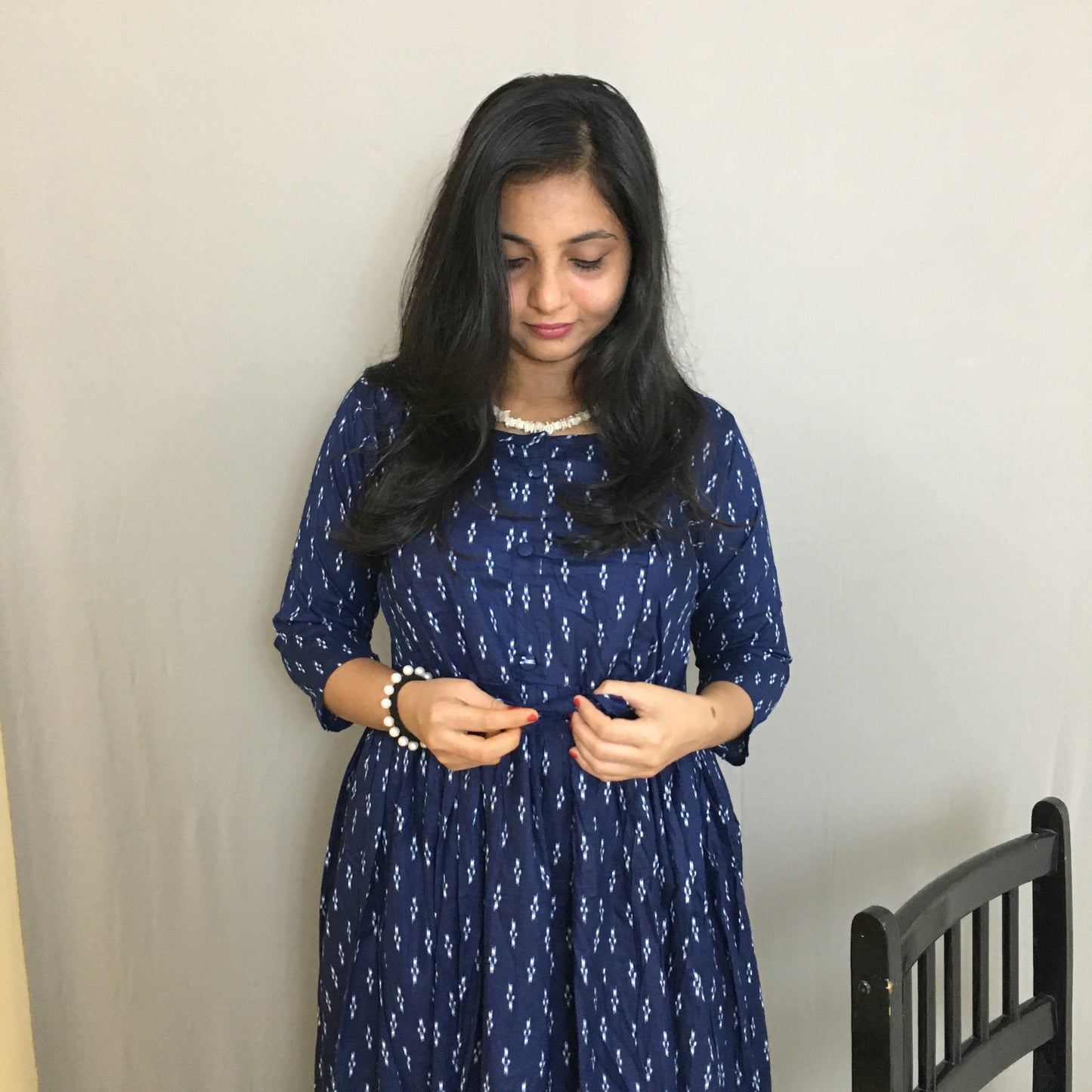 Indigo Fine - Maternity Kurti with Feeding Zips