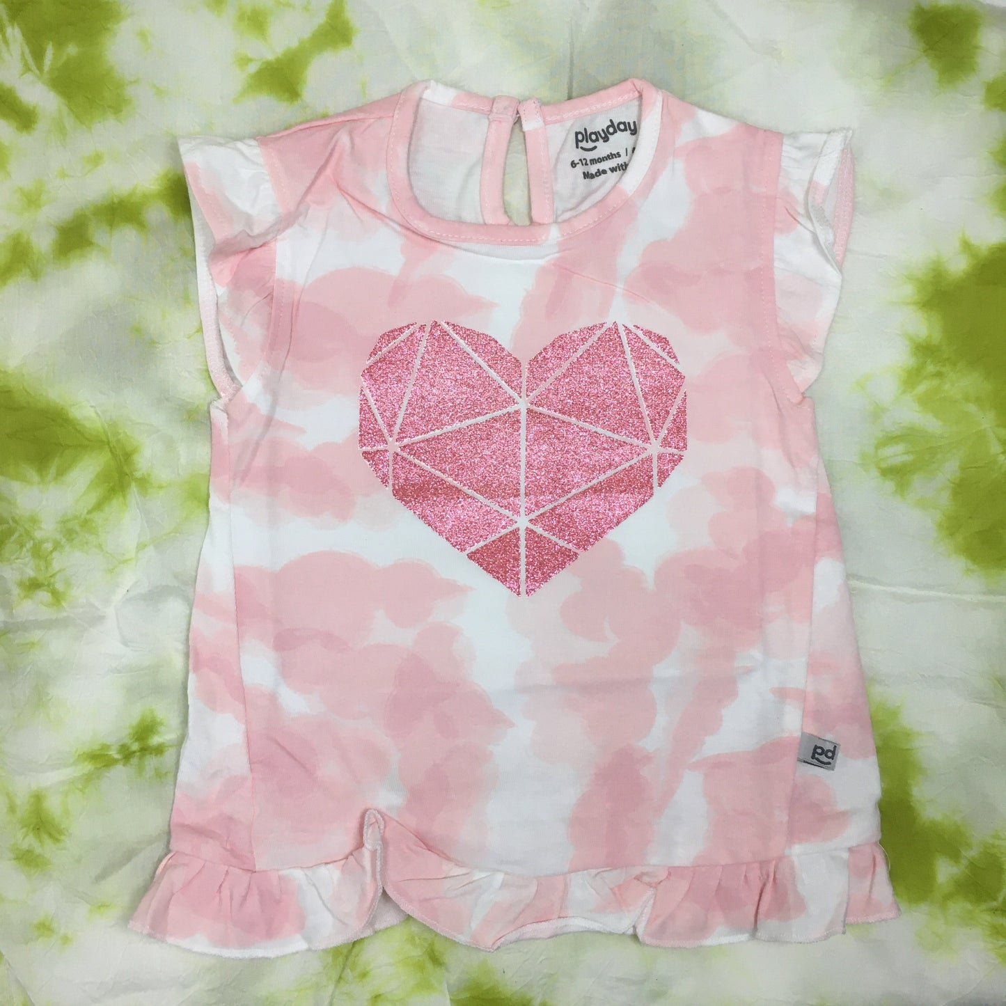 Baby Frock - Glittery Heart - Dno - 1