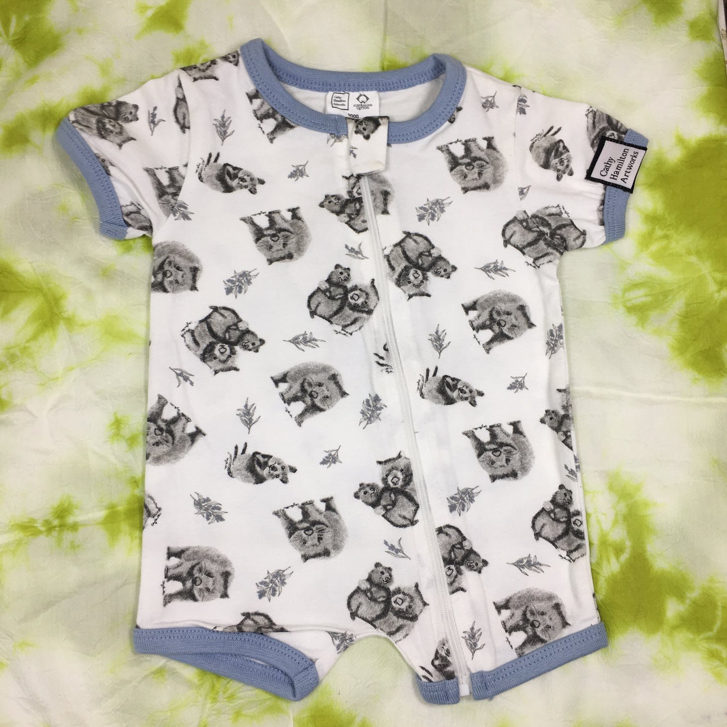 Organic Cotton Romper in Bear Print - No - 2