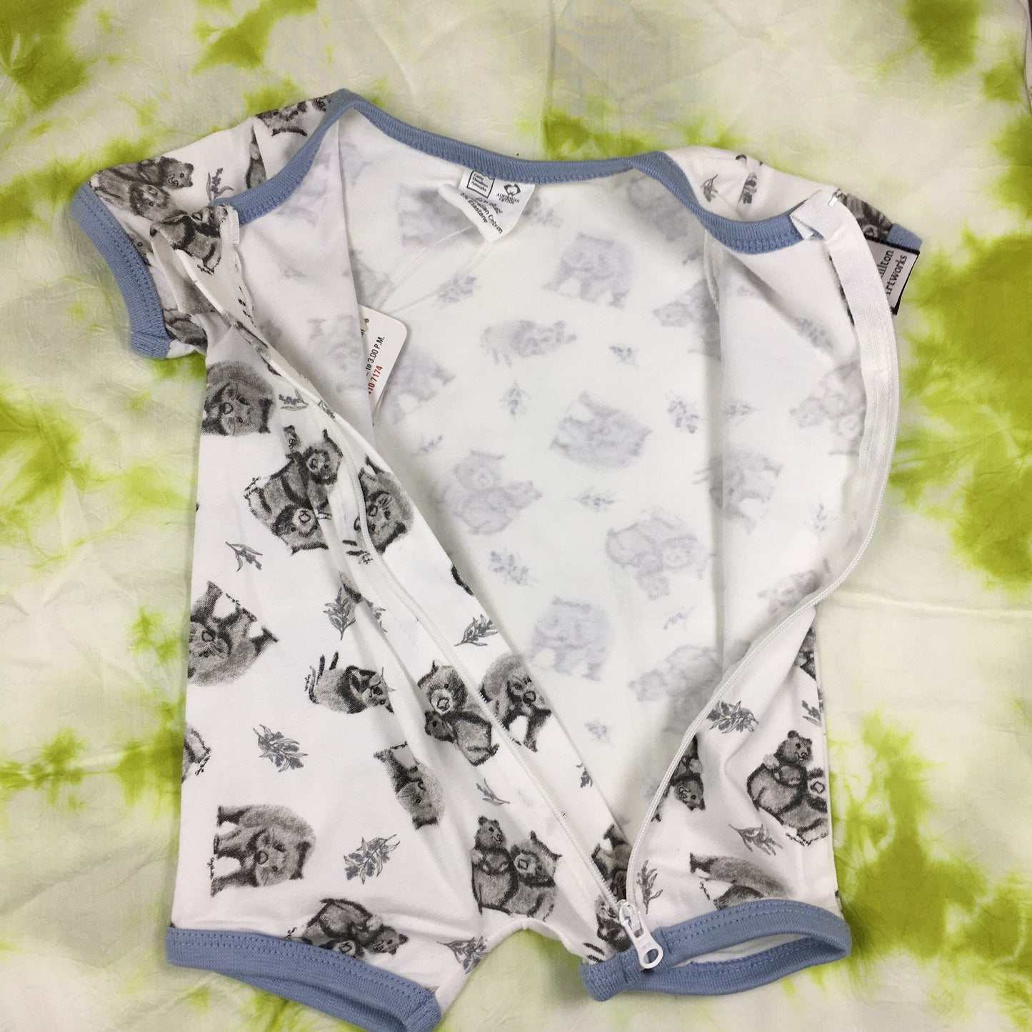 Organic Cotton Romper in Bear Print - No - 2