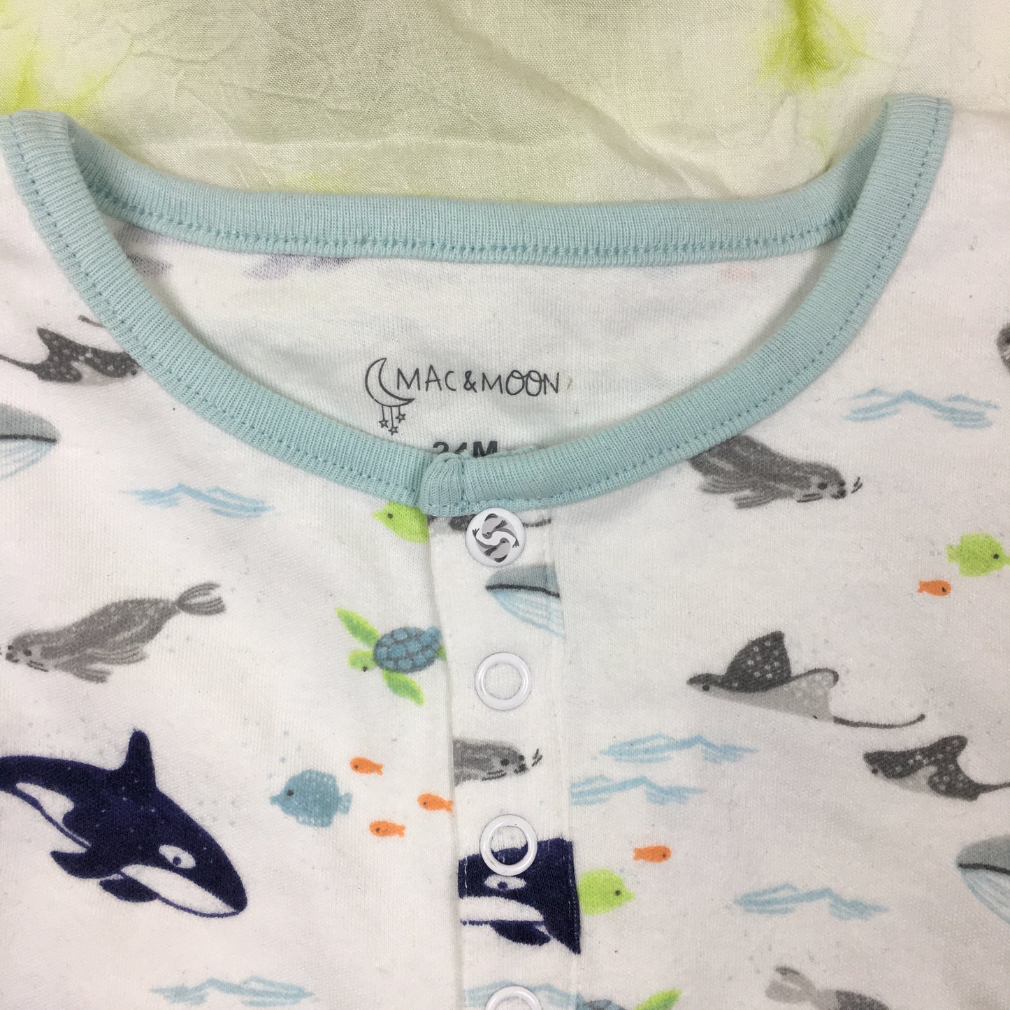 Organic Cotton Romper in Sweet Sea Life Print