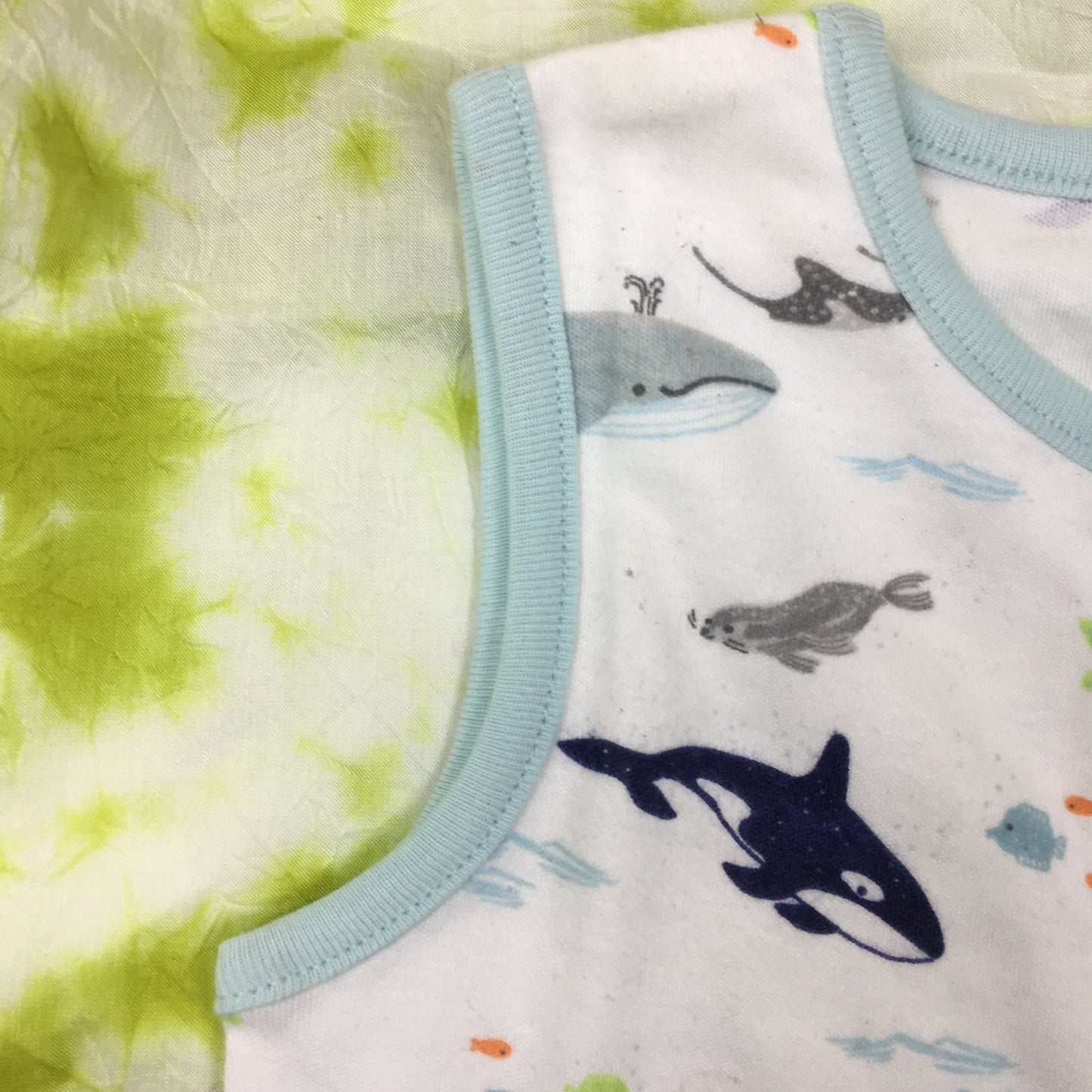 Organic Cotton Romper in Sweet Sea Life Print