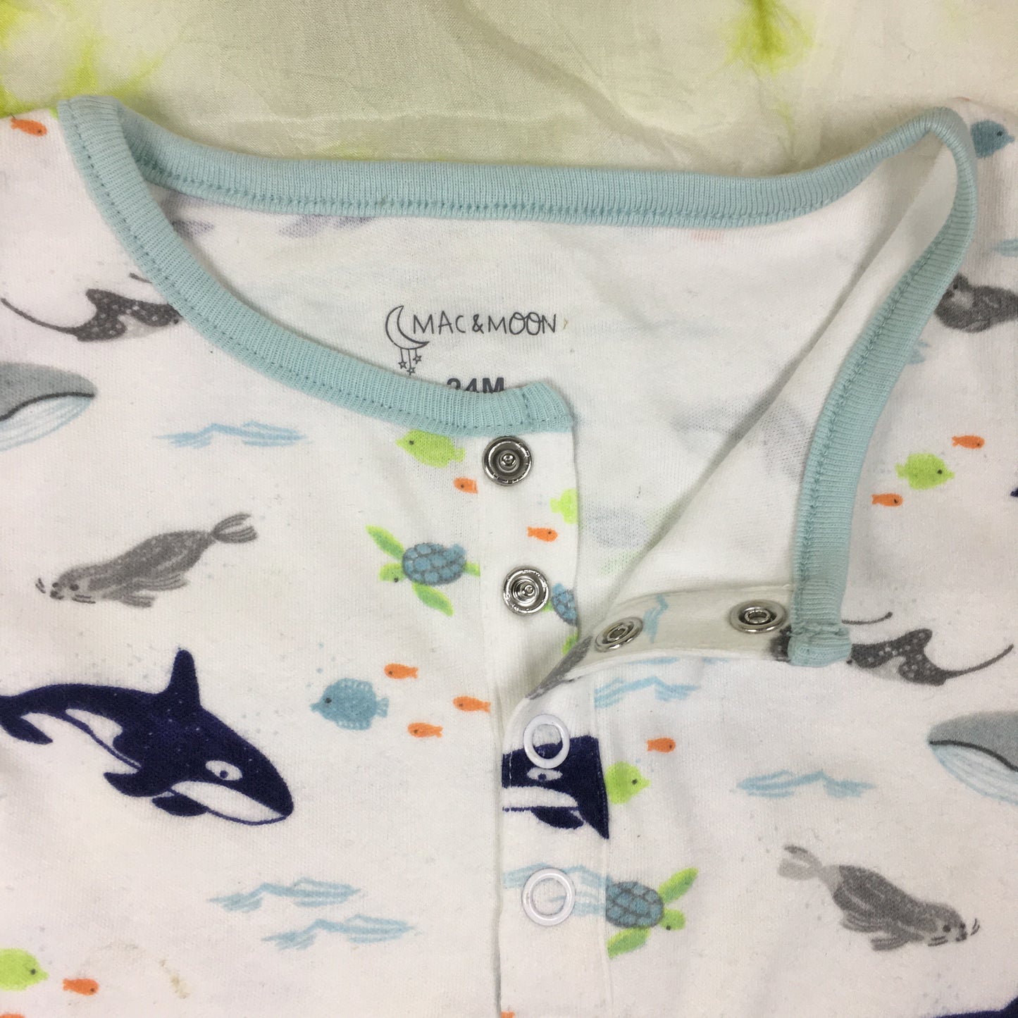 Organic Cotton Romper in Sweet Sea Life Print