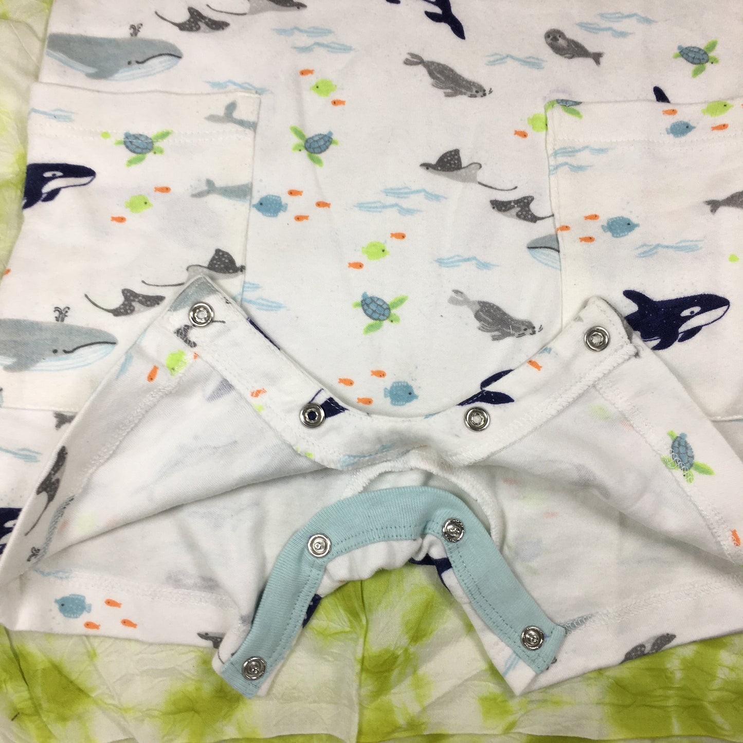 Organic Cotton Romper in Sweet Sea Life Print