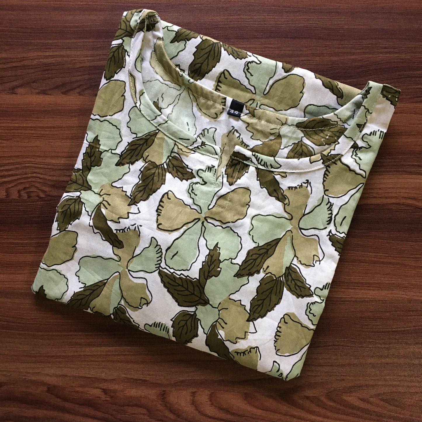 Flower & Leafs - Green - Cord Set - Pure Cotton