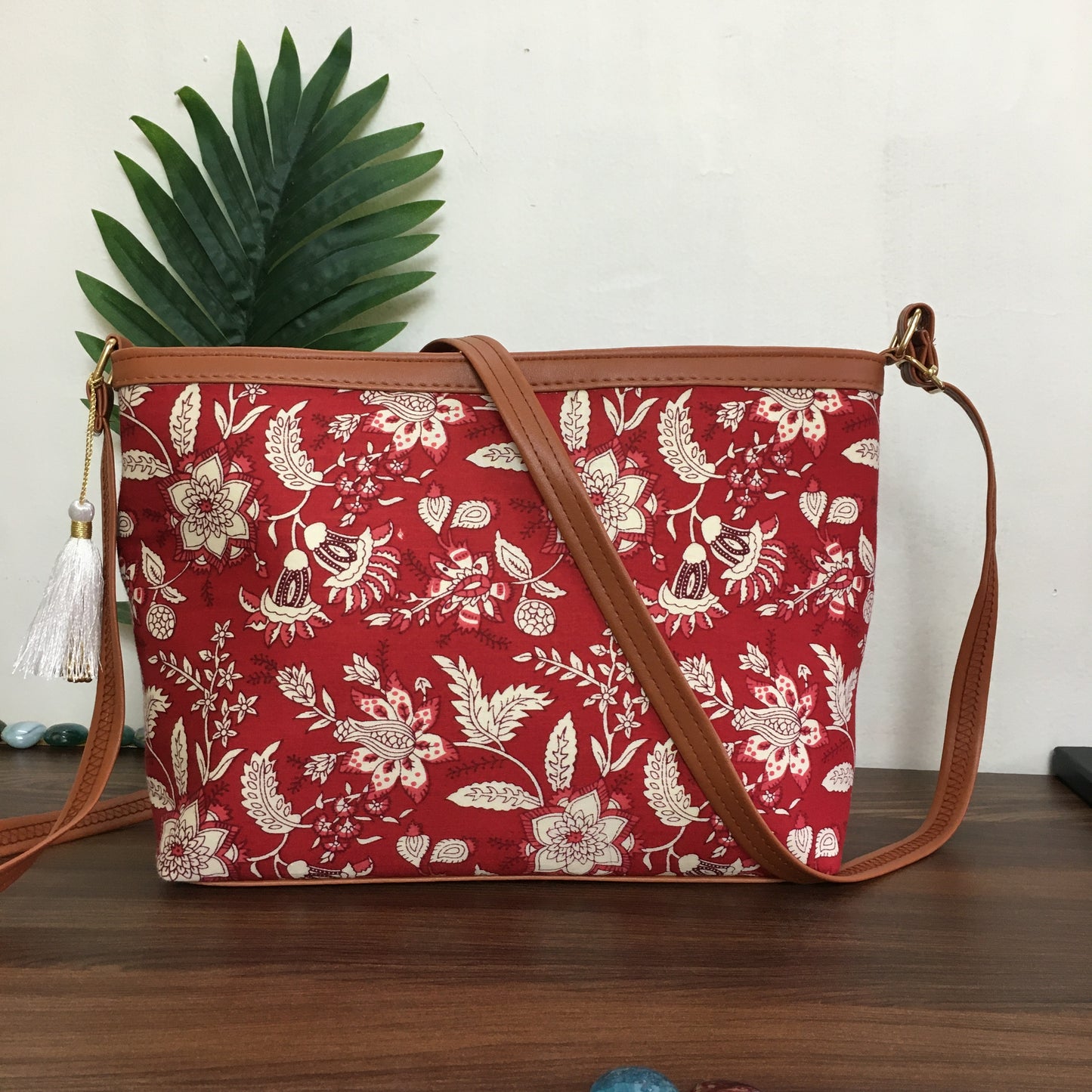 Minsk - 3 zip- Big size - Sling Bag - Maroon Forrest