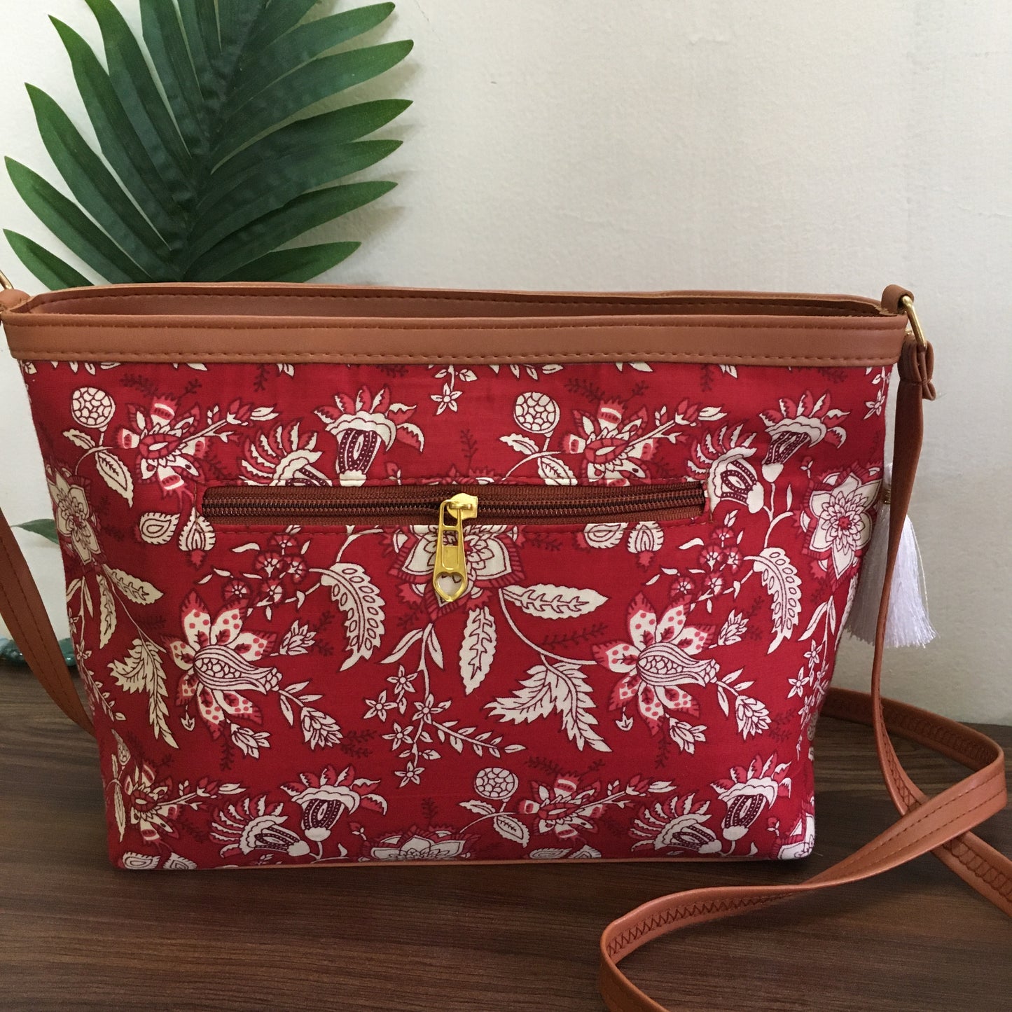 Minsk - 3 zip- Big size - Sling Bag - Maroon Forrest