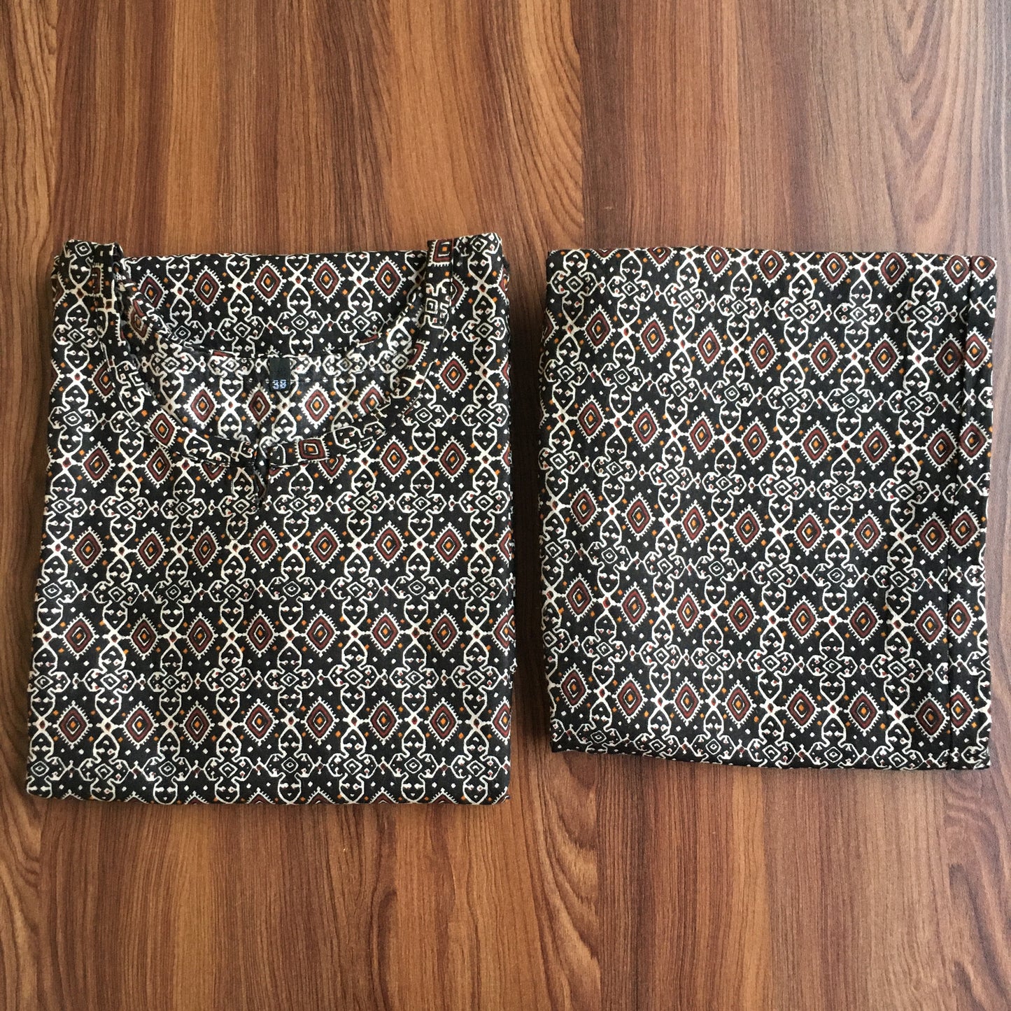 Ajrakh Black - Cord Set - Pure Cotton