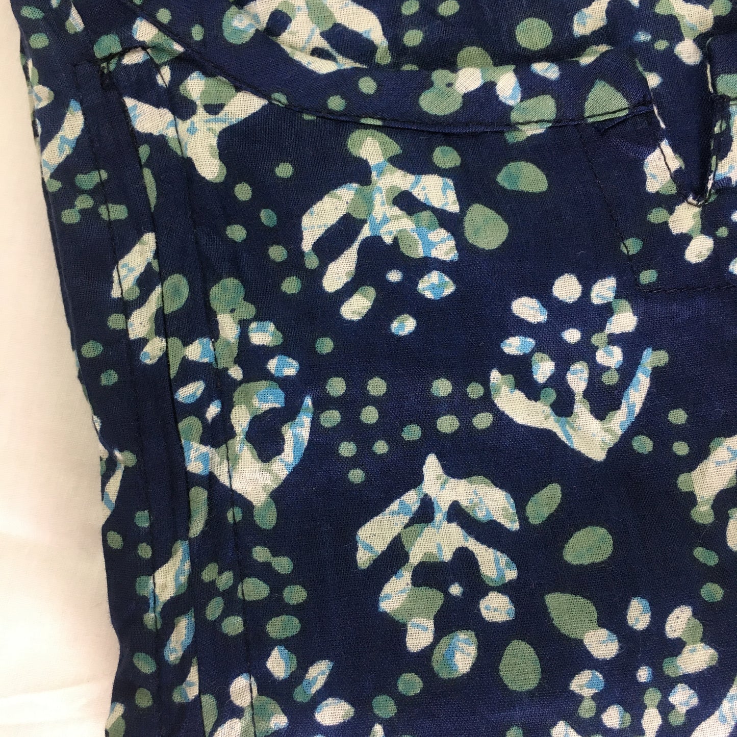 Maternity / Feeding Zips - Kaftan - Free Size - Pure Cotton - Dno - 35 - Blue