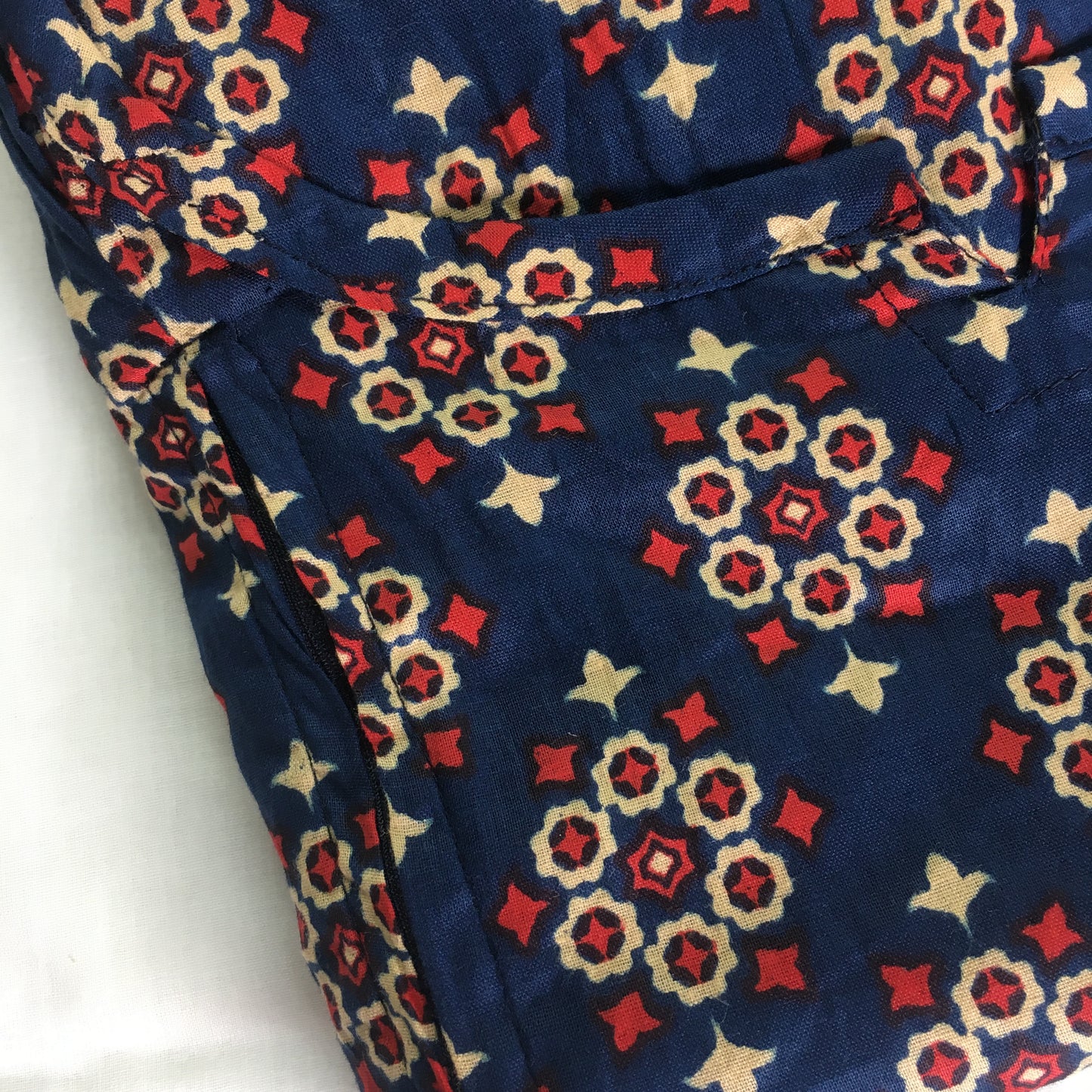 Maternity / Feeding Zips - Kaftan - Free Size - Pure Cotton - Dno - 36 - Blue