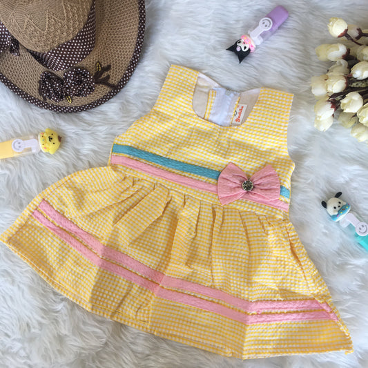 Baby Frock - 1214 - Yellow