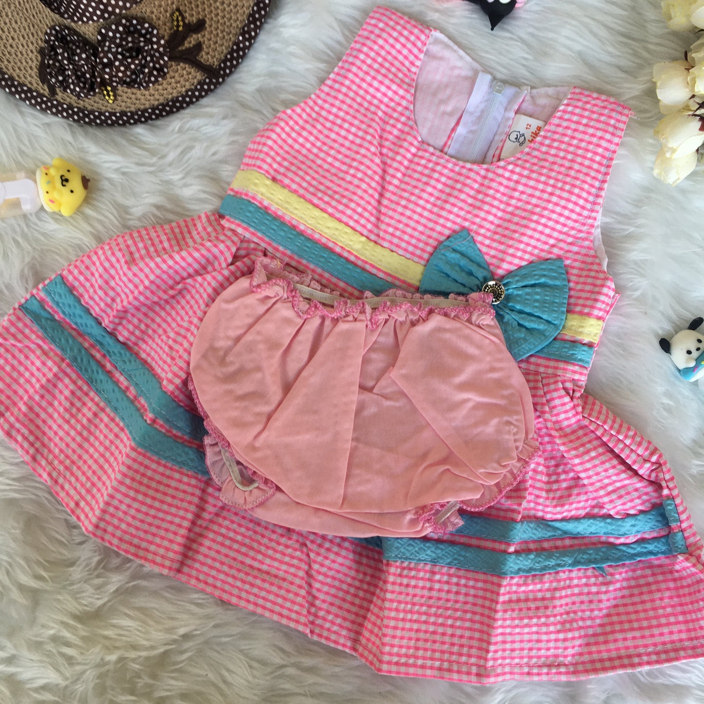 Baby Frock - 1214 - Baby Pink