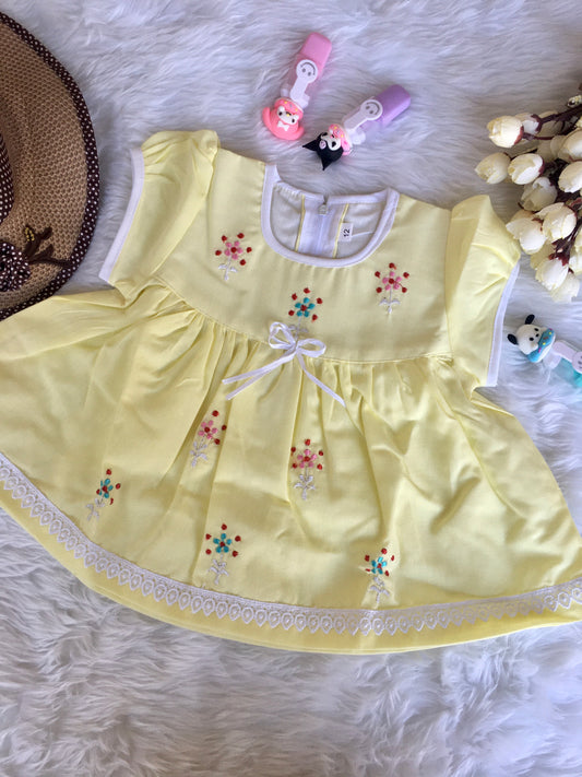 Baby Frock - A801 - Yellow