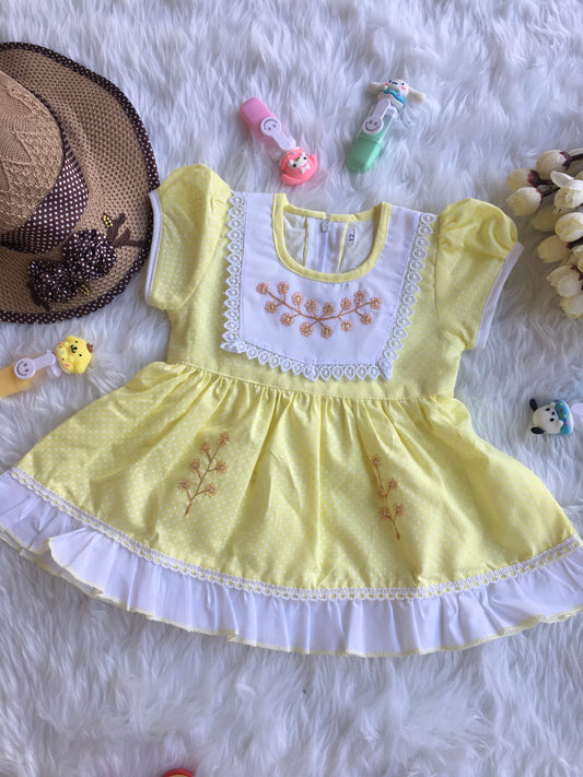 Baby Frock - A803 - Yellow