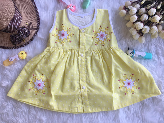 Baby Frock - Dno 816 - Yellow