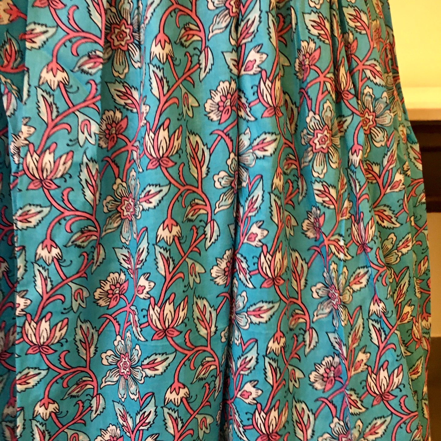 New York Style - Flared Dress - Maternity Suitable - Firozi Multi Flower Prints