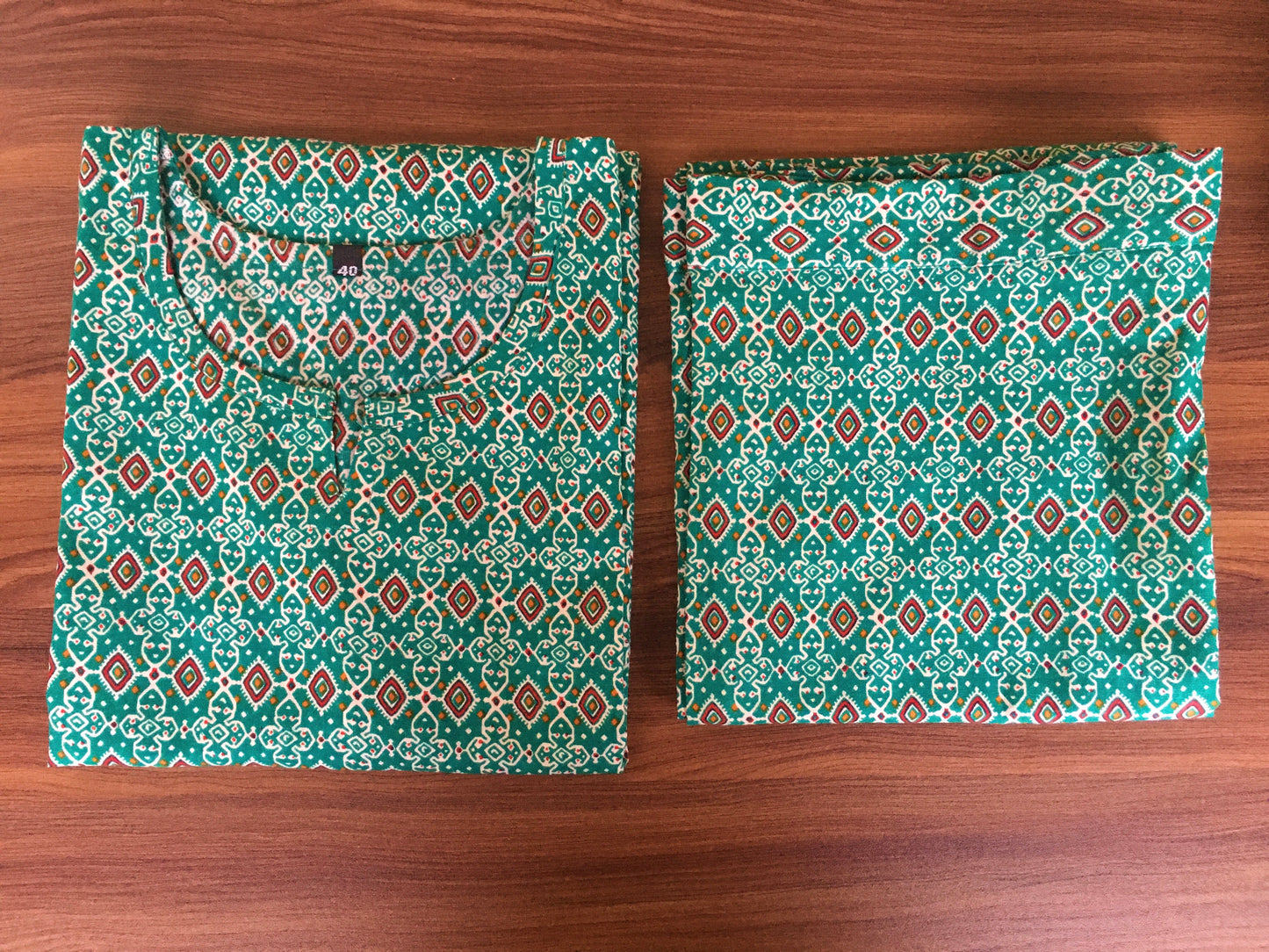 Ajrakh Firozi - Cord Set - Pure Cotton