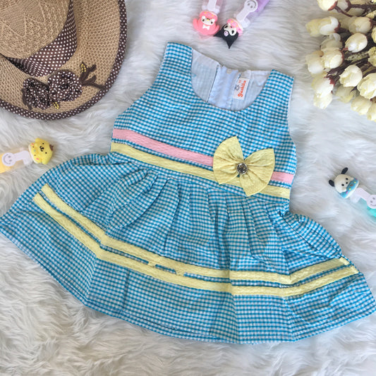 Baby Frock - 1214 - SKy Blue