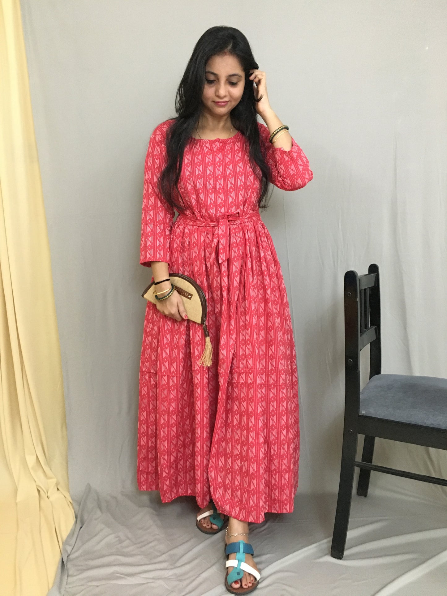 Red Katha - Maternity Kurti with Feeding Zips