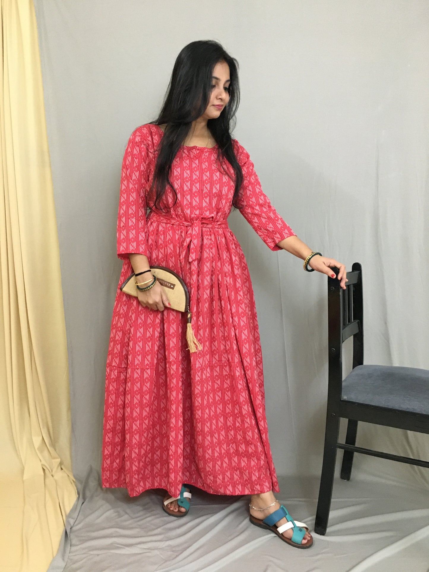 Red Katha - Maternity Kurti with Feeding Zips