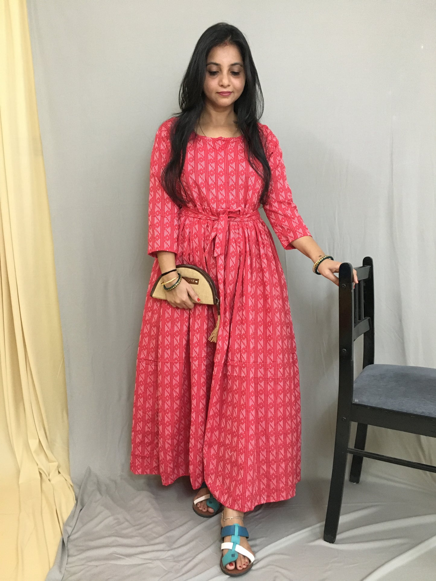 Red Katha - Maternity Kurti with Feeding Zips