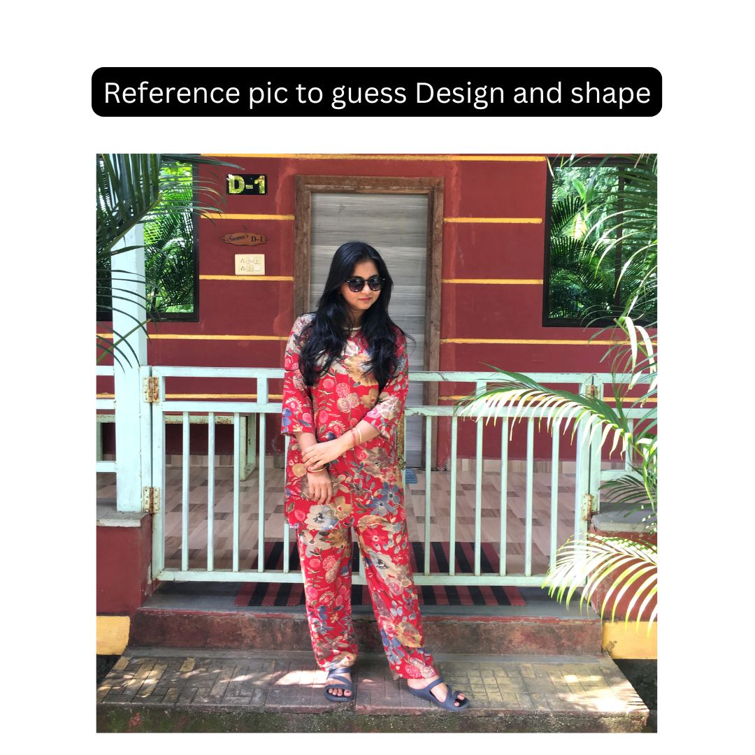 Katha Work - Classy Flowers - Purple - Cord Set - Pure Cotton