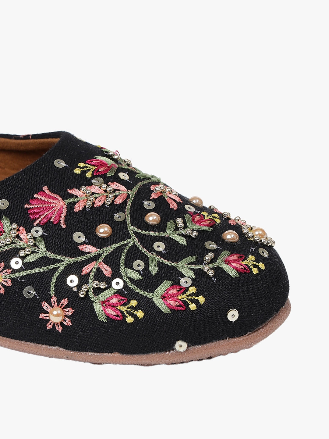 Women Black Ethnic Flats