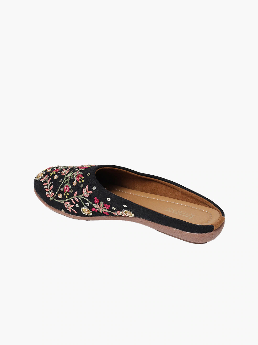 Women Black Ethnic Flats