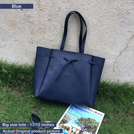 The Paris Tote - Plain - Blue