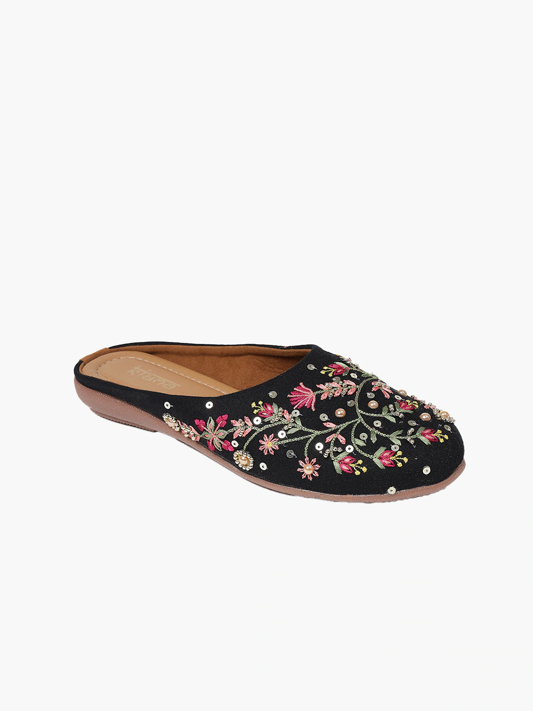 Women Black Ethnic Flats