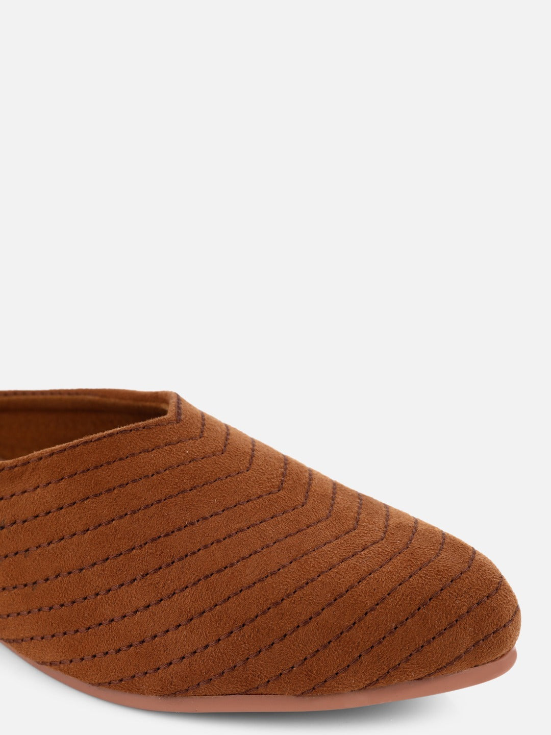 Women Gold-Toned Printed Ballerinas with Bows Flats