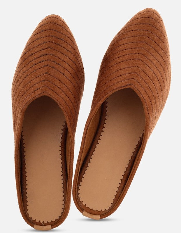 Women Gold-Toned Printed Ballerinas with Bows Flats