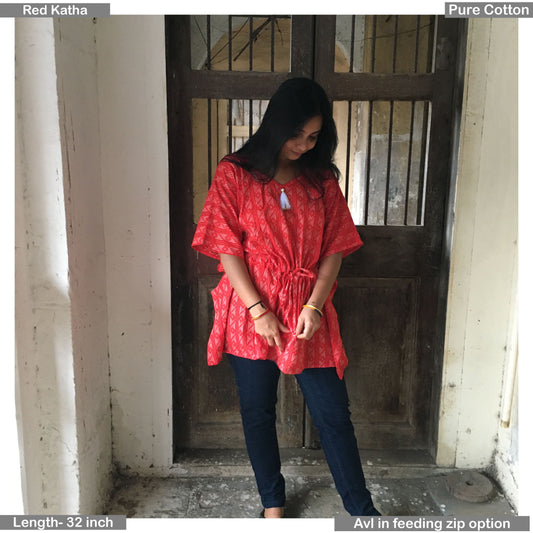 Red Katha - Trendy Short Kaftan Tops
