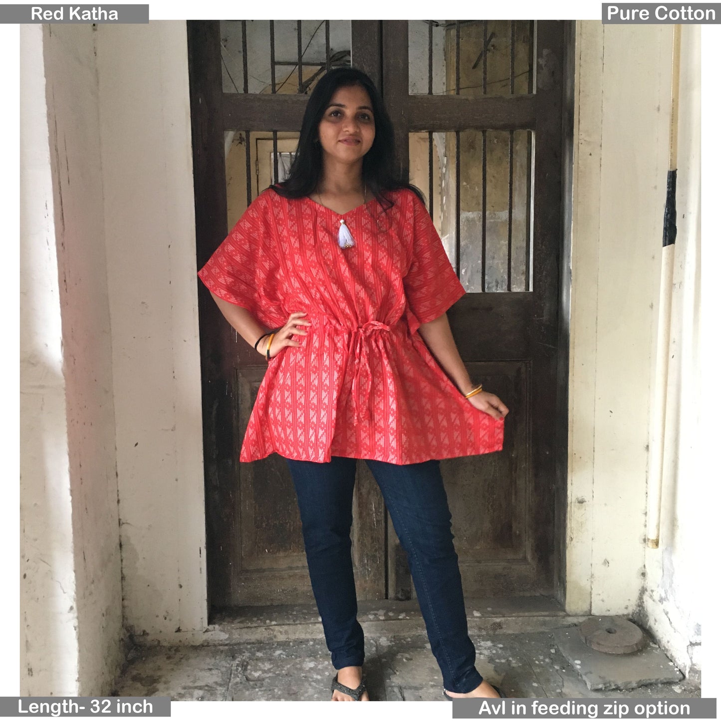 Red Katha - Trendy Short Kaftan Tops
