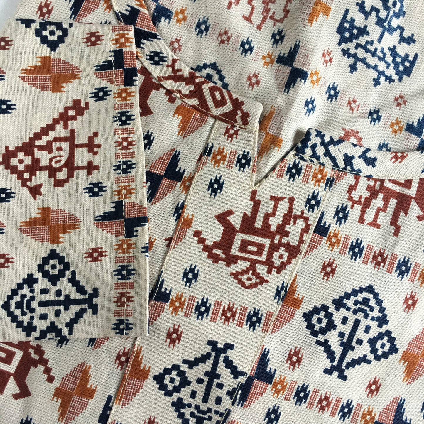 Blue Patola Print Short Kurti - Pure Cotton