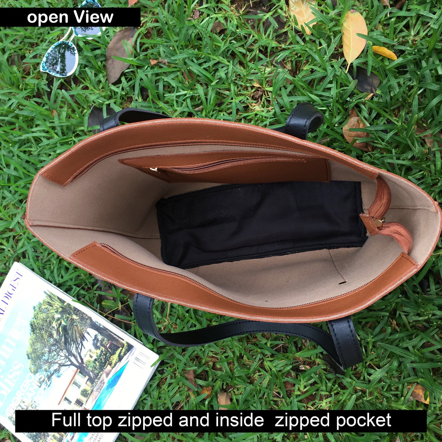 New Big Size Tote Bag - Berlin ( 2 tone Handle )