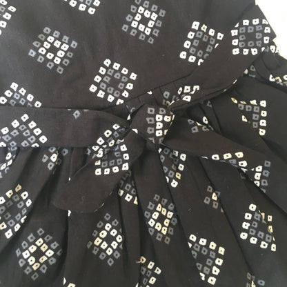 Baby Frock - Black Square Bandhani