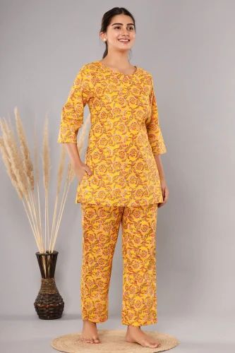 Yellow Flower - Cord Set - Pure Cotton