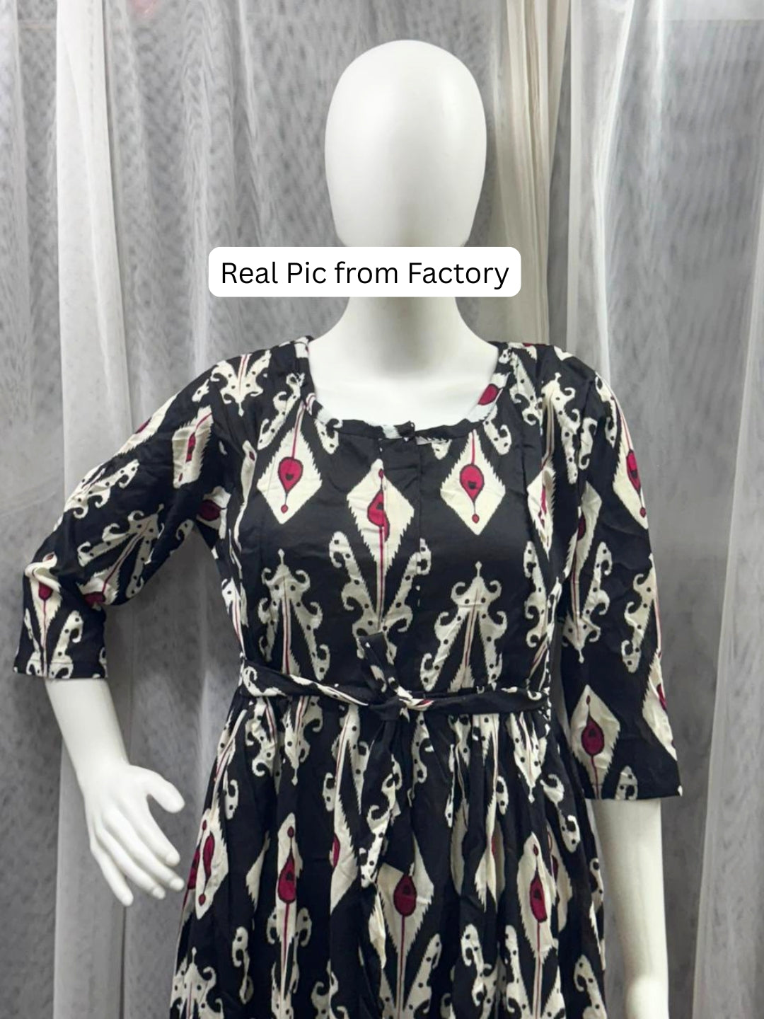 White Arrow - Black - Maternity Dress with Feeding Zips - Soft Rayon