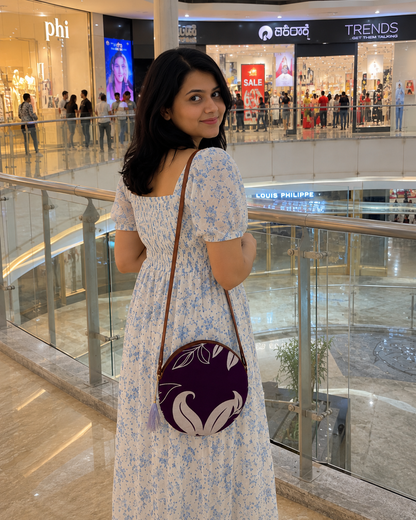 Lily Purple - Cute Round Sling bag