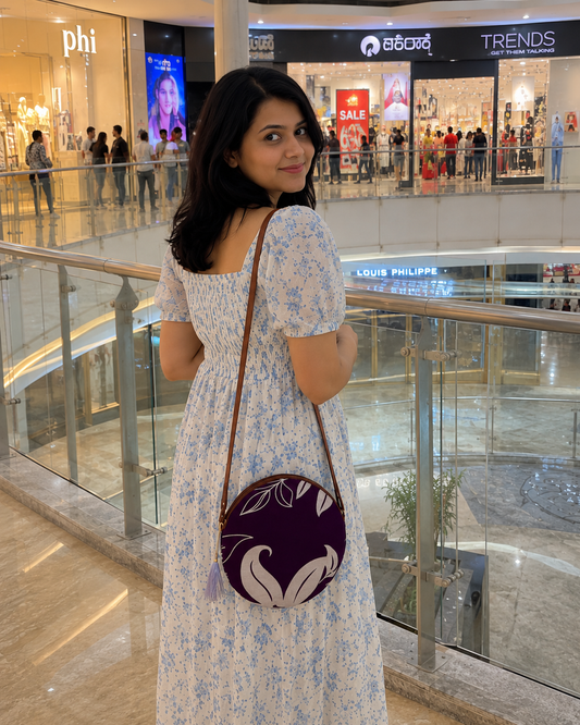Lily Purple - Cute Round Sling bag