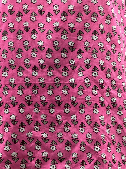 Pink Grey Star Flower - Cord Set - Pure Cotton