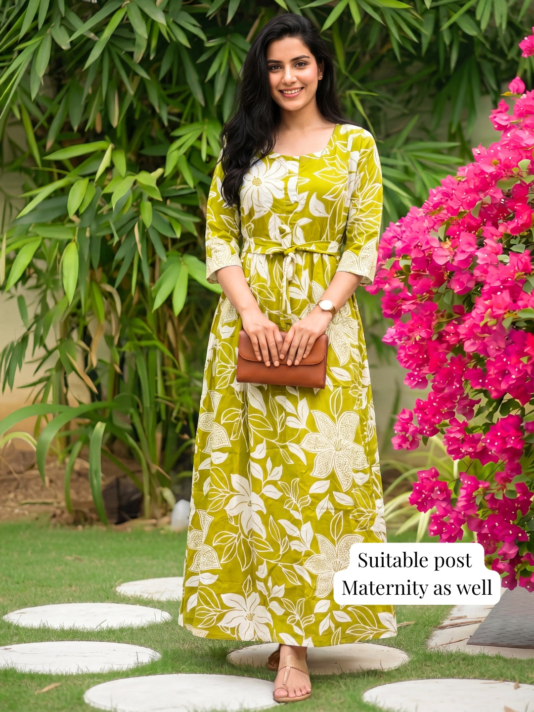 Lily Lemon - Maternity Kurti with Feeding Zips - Soft Rayon