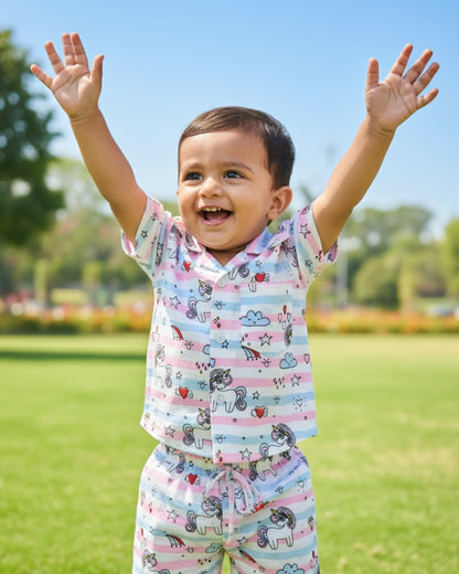 Kids Shirt & Short set - Dreamy Unicorn