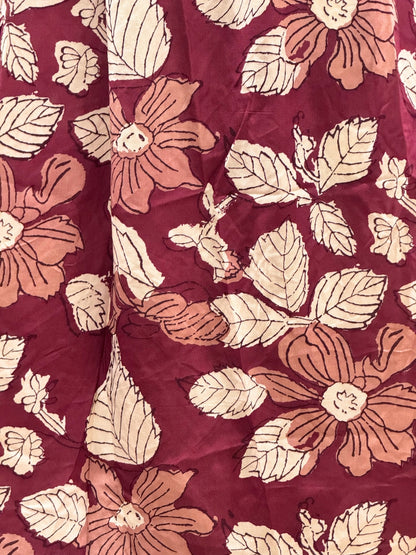 Pastel Maroon - Maternity Dress with Feeding Zips - Soft Rayon