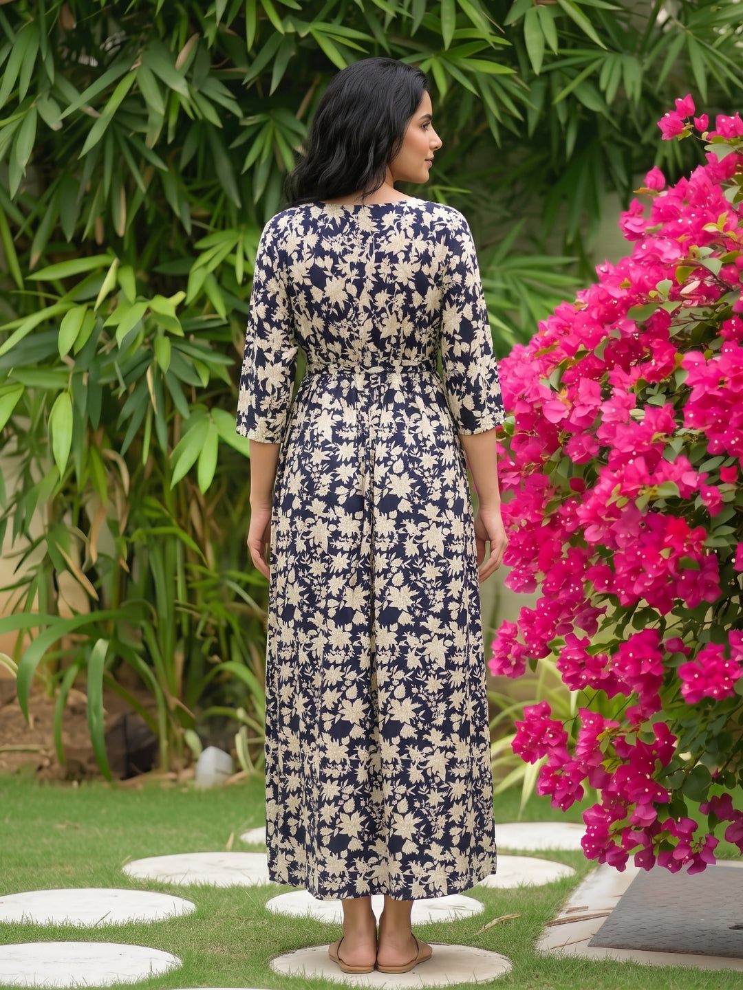 Wildstar - Blue - Maternity Dress with Feeding Zips - Soft Rayon